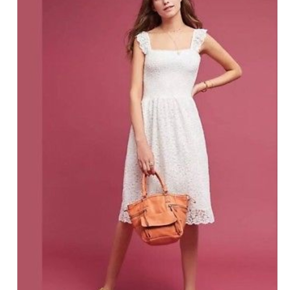 Maeve White Lace Dress NWOT